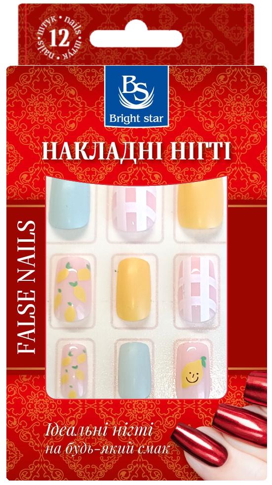 Ногти накладные Bright Star с рисунком 12 шт. (KP8012-13)