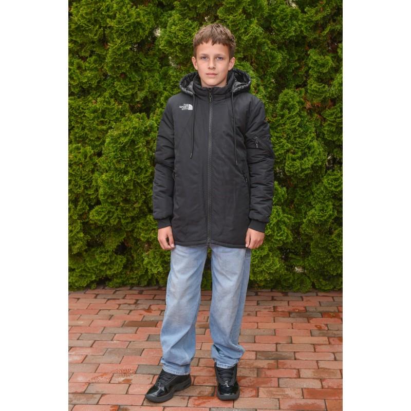 Парка детская осенняя на флисе 140 см Черный (2718012230) - фото 6 Парка детская осенняя на флисе 140 см Черный (2718012230) - фото 6