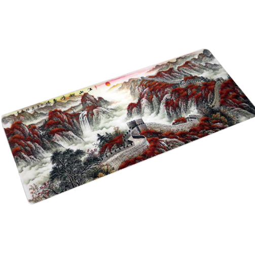 Килимок для клавіатури та миші Voltronic Китайська Стіна з боковою прошивкою 400x800x3 мм Black/Red (ed27a464)