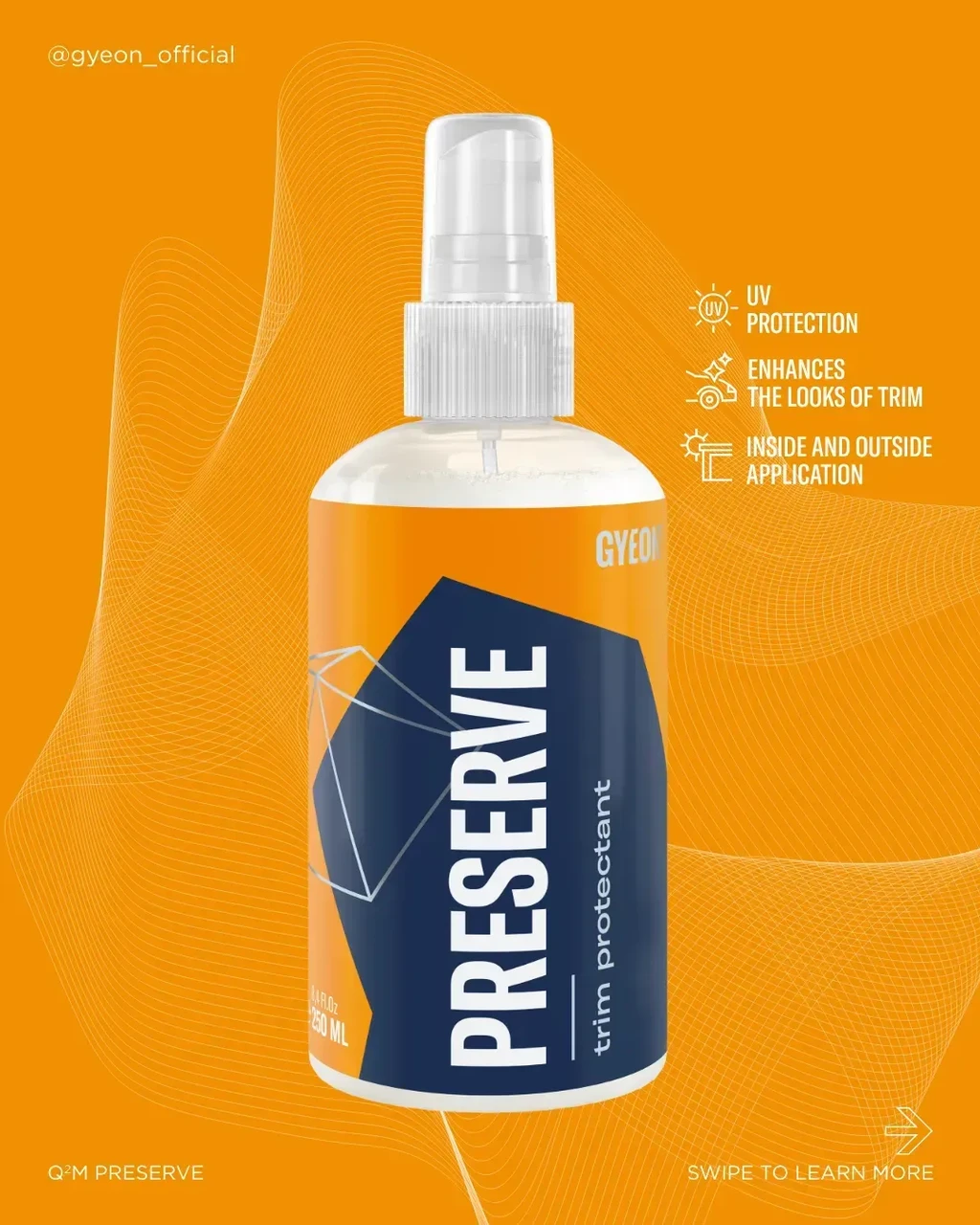Защитное покрытие для пластика и винила Gyeon Q²M Preserve 250 мл - фото 4