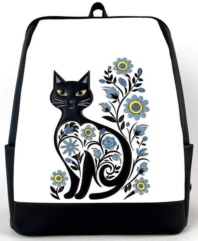 Міський рюкзак жіночий Alba Soboni 240041 з кишенею для ноутбука 15,6" Чорно-білий