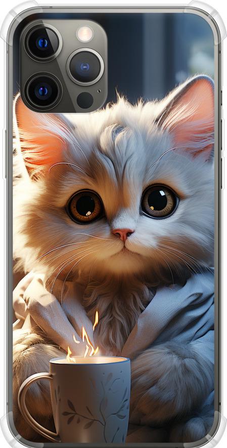 Чехол на iPhone 12 Pro Max White cat (5646sp-2054-42517)