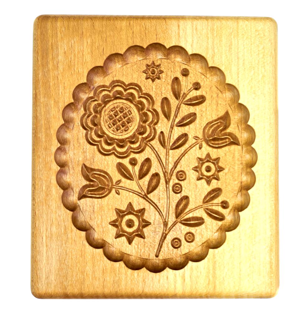 Форма для пряника Узор №14 Подсолнух 13,5х15х2 см (1508)