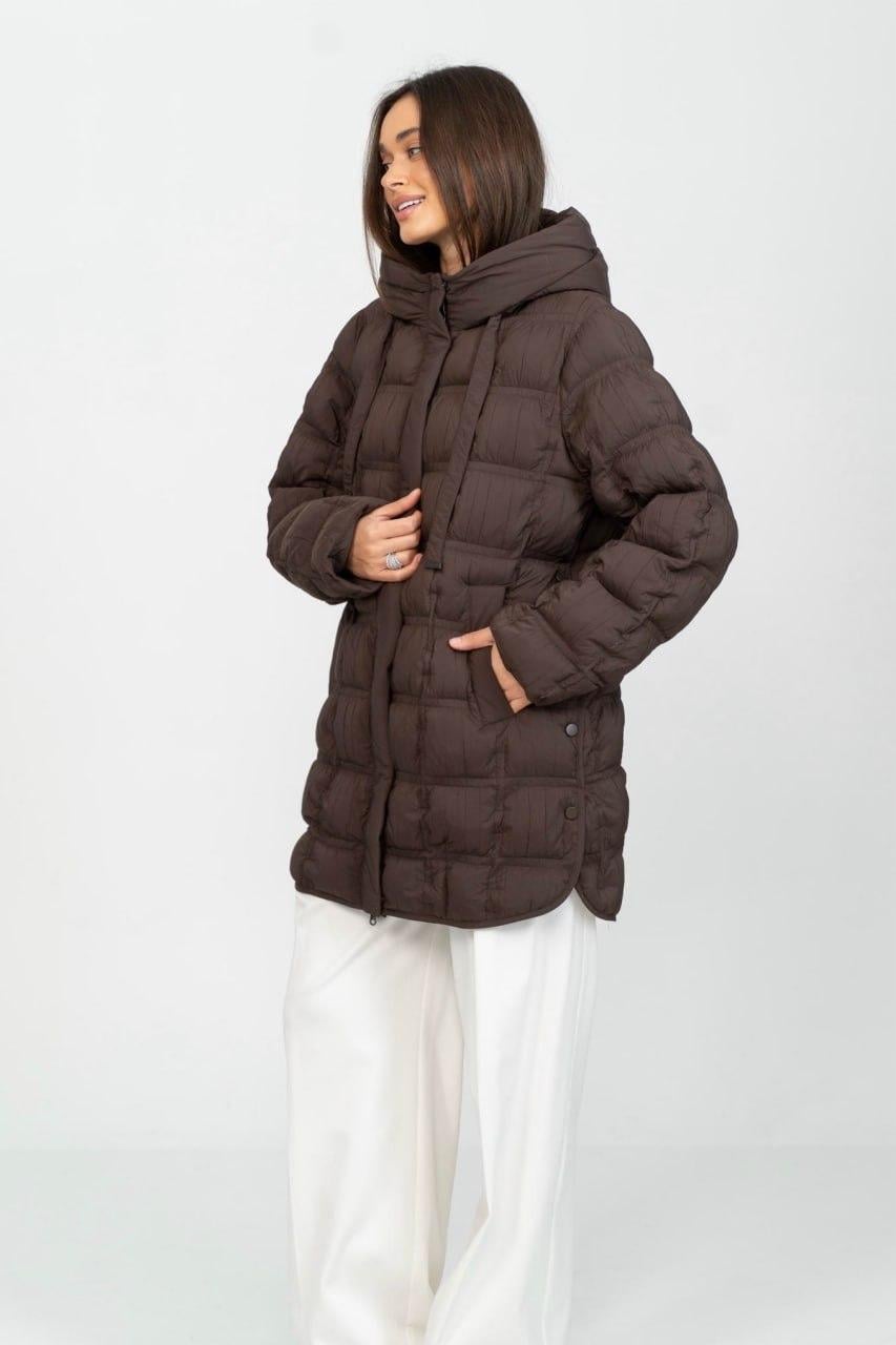 Куртка женская весенняя молодежная р. 54 Шоколадный (33242876)