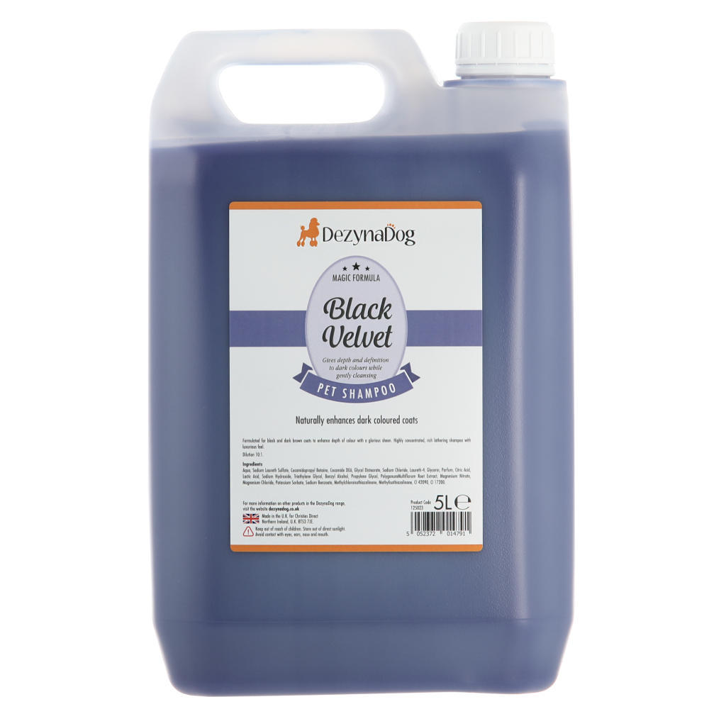 Шампунь Dezynadog Black Velvet Colour Enhance для усиления окраса черной/темной шерсти собак 5 л (2523517108) Шампунь Dezynadog Black Velvet Colour Enhance для усиления окраса черной/темной шерсти собак 5 л (2523517108)