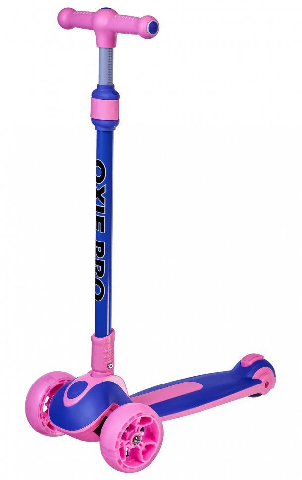 Самокат Maraton Oxie трехколесный с подсветкой Розовый (47006833)
