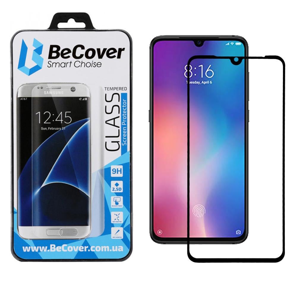Защитное стекло BeCover для Xiaomi Mi 9 Black (703446)