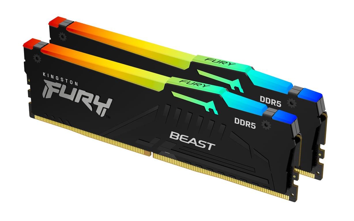 Оперативна пам'ять для ПК Kingston Fury 32 GB DDR5 3000 MHz Beast RGB (KF560C36BBE2AK2-32)
