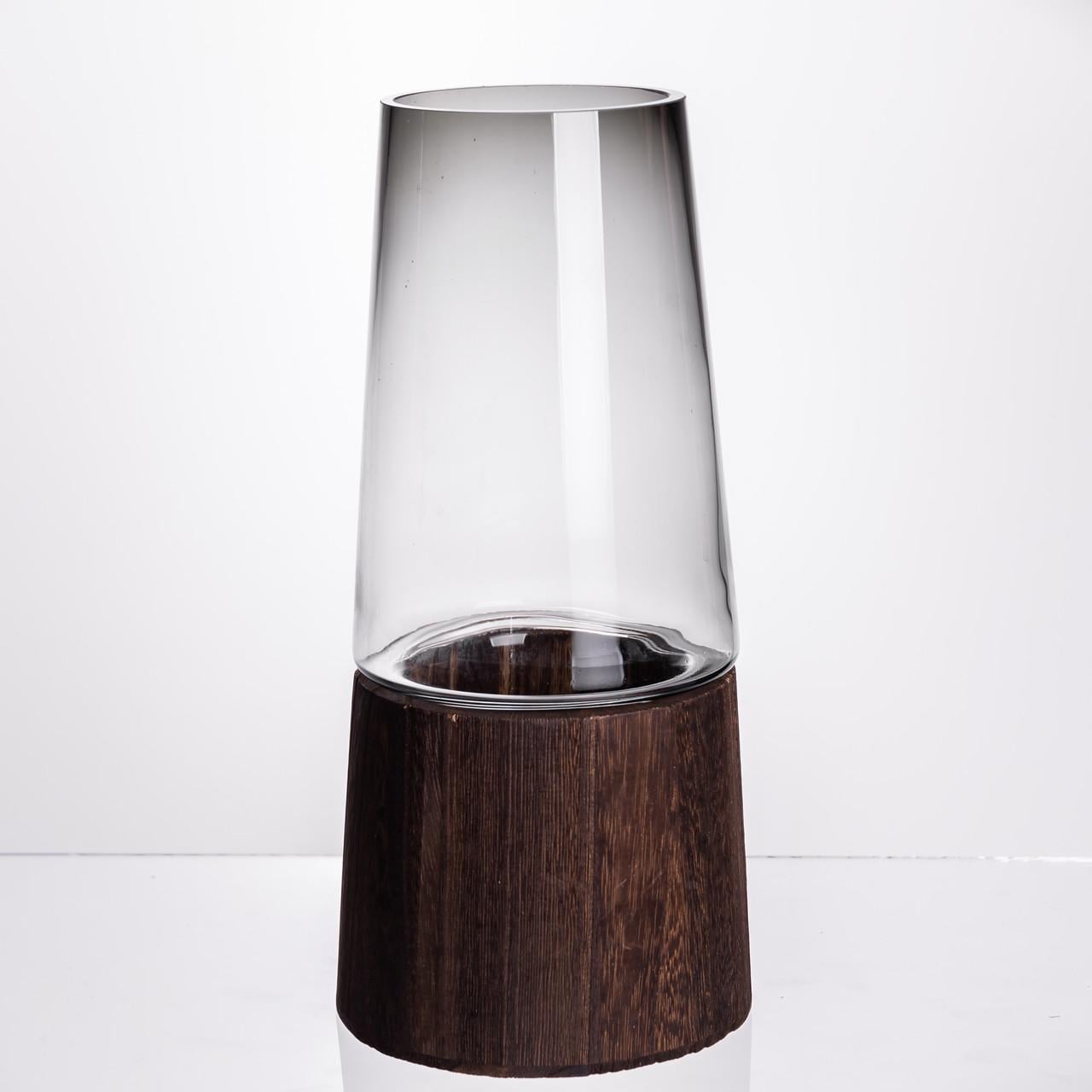 Ваза для квітів кругла скляна 29 см 2 л (HP-19-161-1)