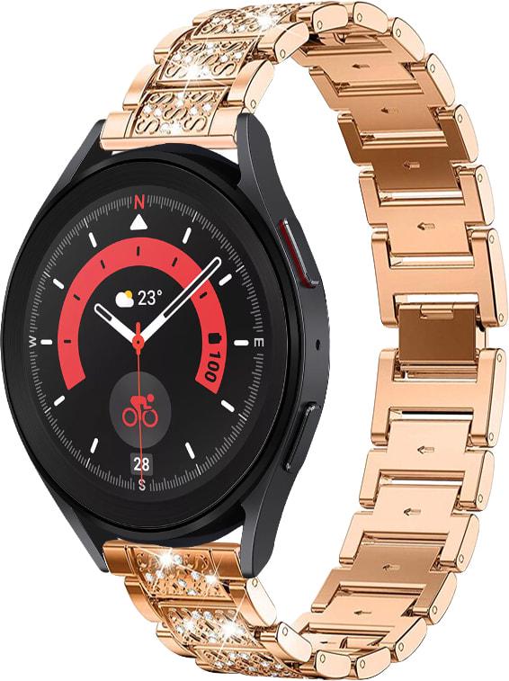 Браслет металлический Glam для Galaxy Watch 5 Pro Rose Gold (32817-27)
