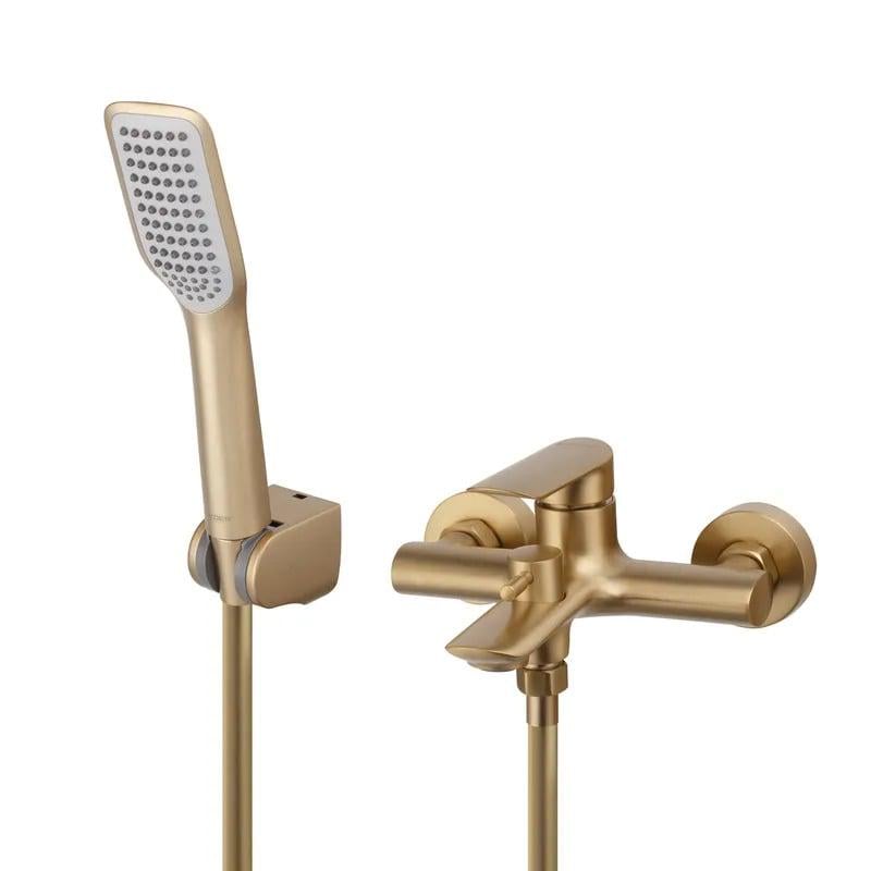 Смеситель для ванны KOER KB-40028-12 с коротким изливом Матовое золото (KR5307)