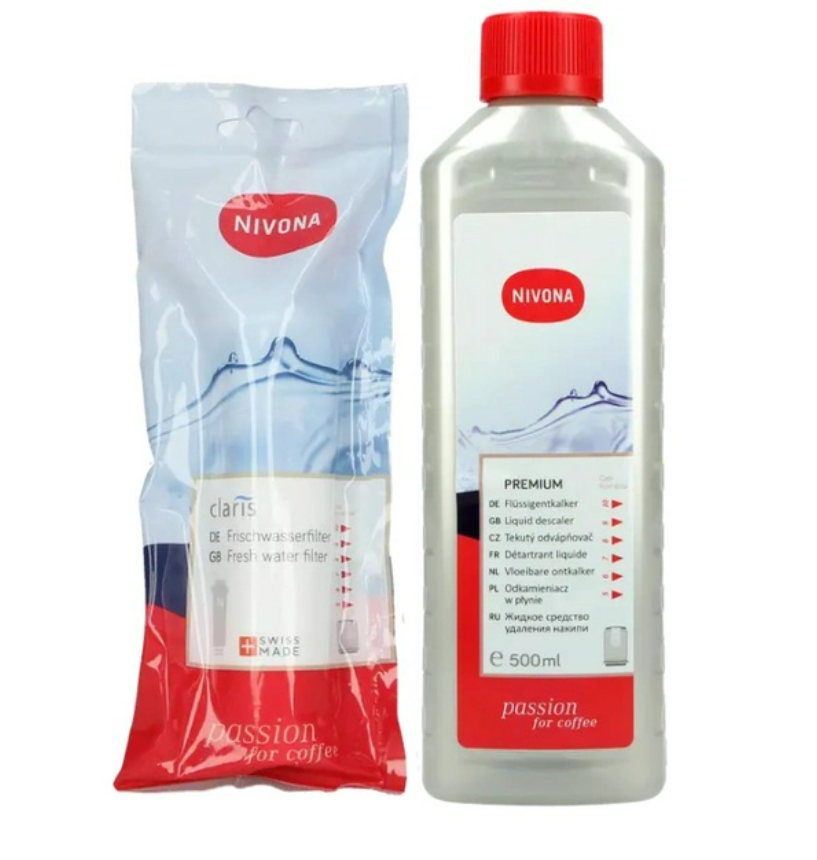 Набір для обслуговування кавомашин Nivona фільтр Claris NIRF 700 + засіб від накипу NIRK703 (10472425) Набір для обслуговування кавомашин Nivona фільтр Claris NIRF 700 + засіб від накипу NIRK703 (10472425)