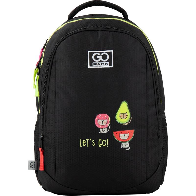 Рюкзак GoPack Education Bright cats 43x30x16 см 21 л Черный (GO20-133M-1)