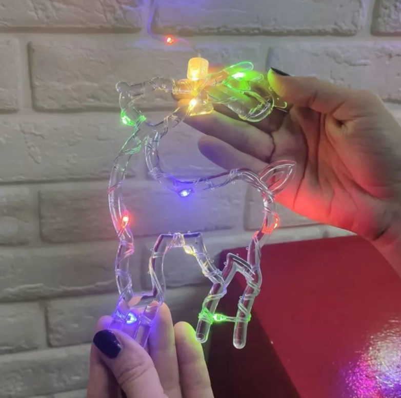 Гірлянда-штора Зірки та олені LED RGB з пультом 3 м (234576474_277) - фото 4 Гірлянда-штора Зірки та олені LED RGB з пультом 3 м (234576474_277) - фото 4