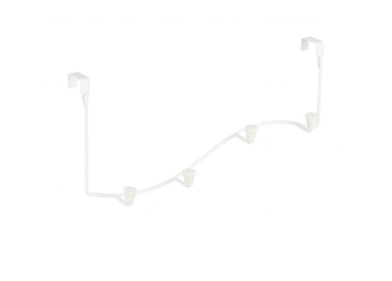 Вешалка дверная Relaxdays на 4 крючка 22x49x10,5 см Белый (2242672318)