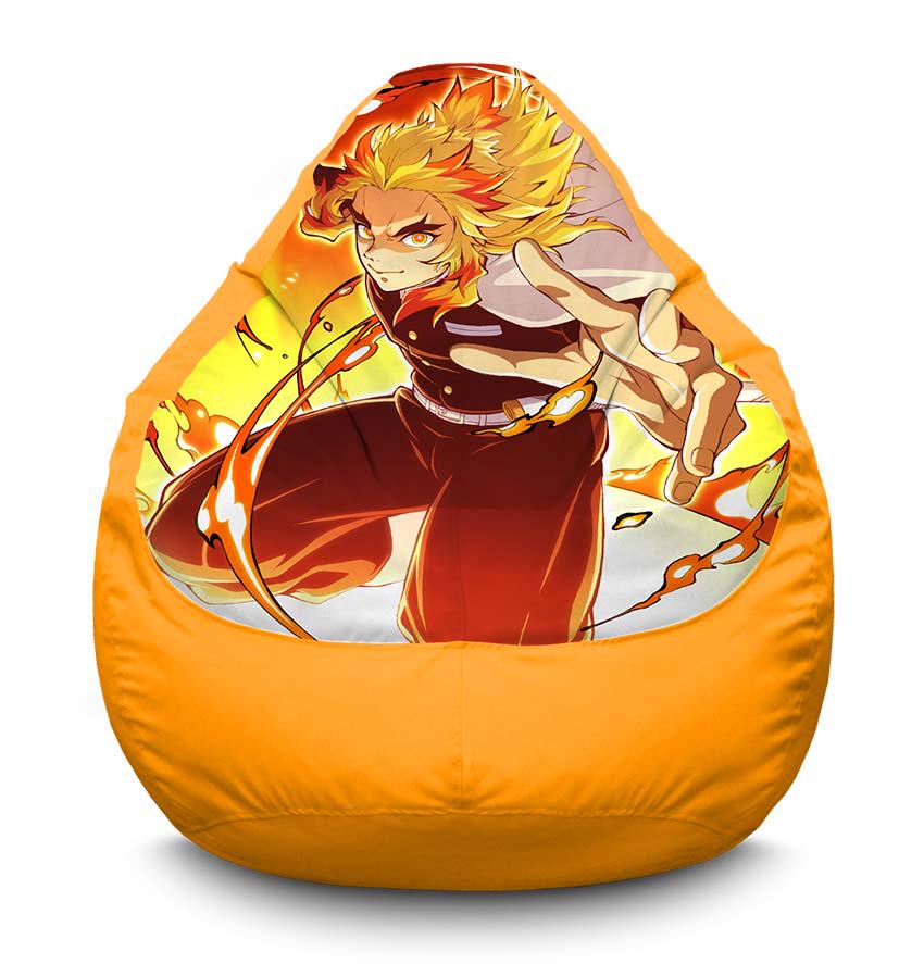 Кресло-мешок iPuff Kyojuro Rengoku Demon Slayer оксфорд XL 80x110 см Желтый (116957)