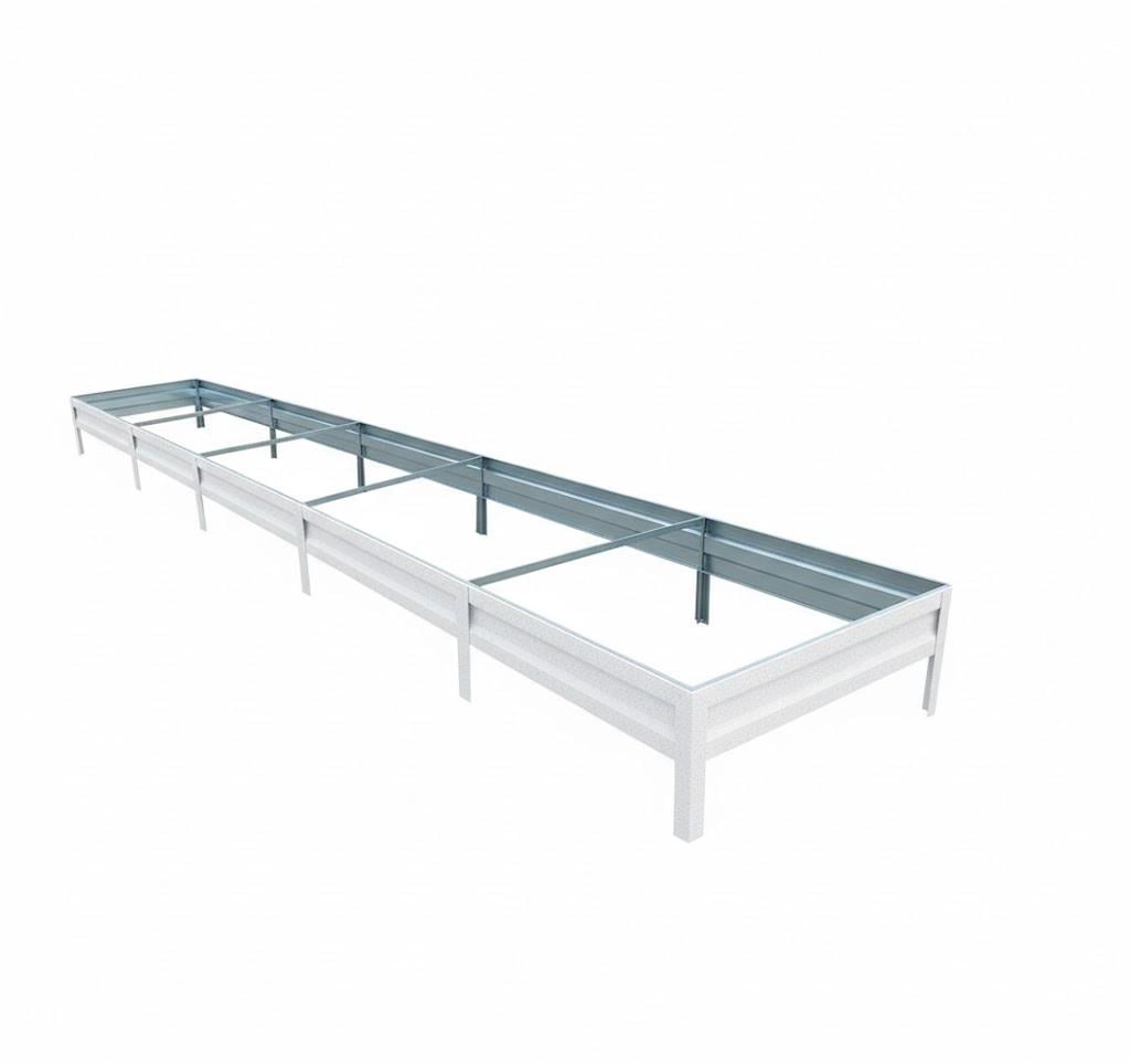 Грядка оцинкованная SIMBUD 0,45 мм 5х1х0,2 м RAL9003 мат (30396014)