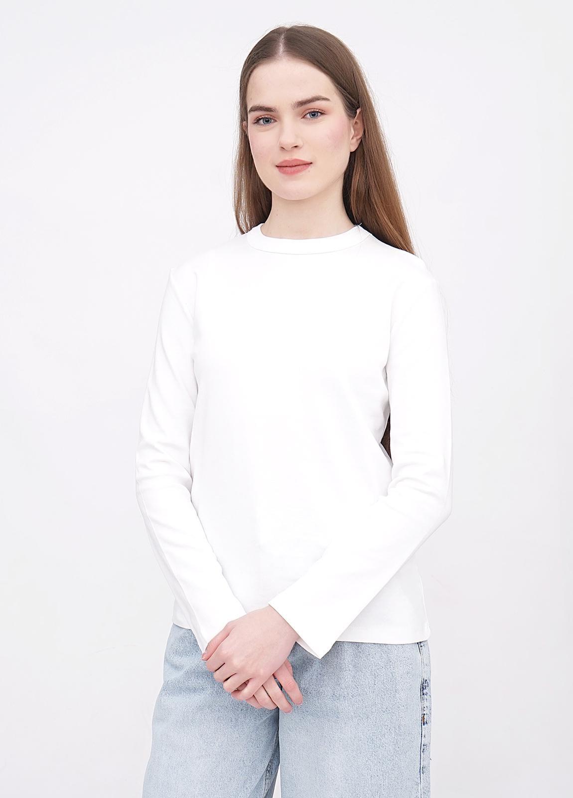 Лонгслів жіночий приталений EQUILIBRI W215_032_000 S Білий