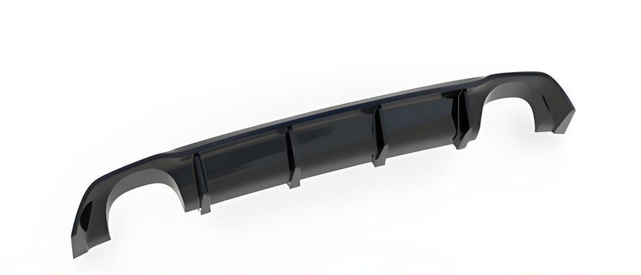 Диффузор задний DPT V-4 2013-2016 DPT для Seat Leon 2013-2020 гг. ABS-пластик Черный глянец (130604)