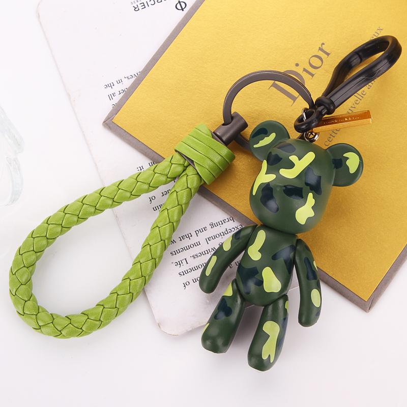 Брелок Bearbrick мишка с карабином Милитари