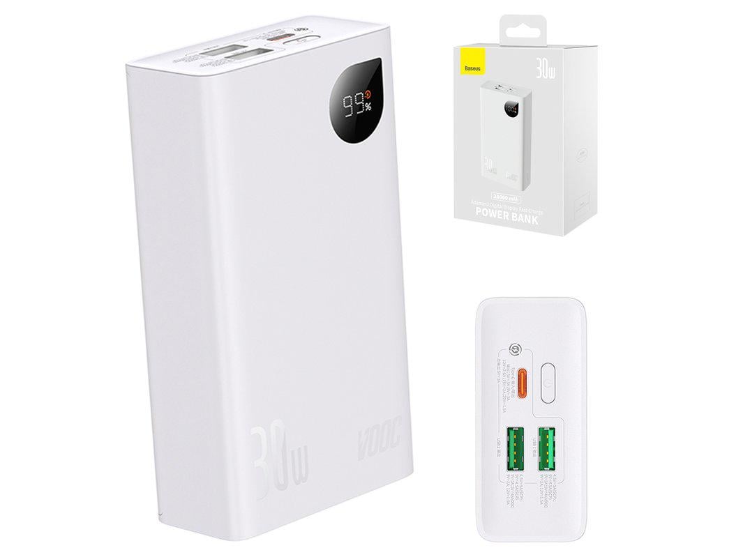 Повербанк Baseus Adaman2 20000 mAh 30W White (PPAD050002) - фото 3