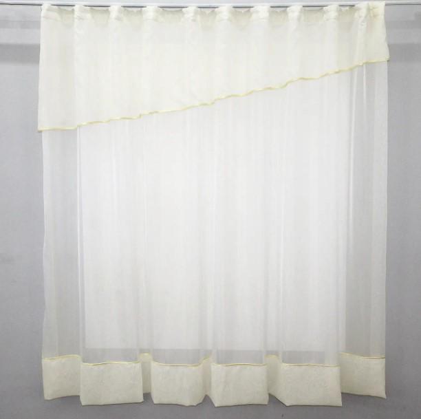 Занавеска на кухню/балкон 260х170 см Белый/Кремовый (047к)