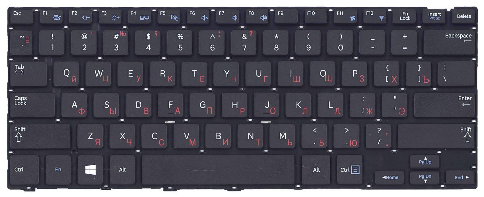 Клавиатура для ноутбука Samsung NP915S3 Black