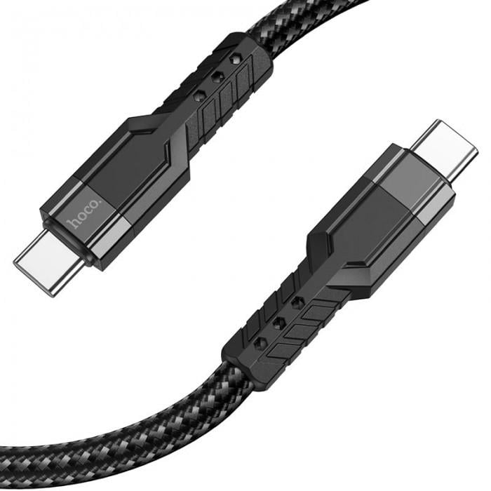 Кабель Hoco U110 Type-C to Type-C 1,2 м charging ток до 3A для смартфонов 60W Черный