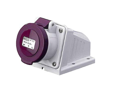 Силова розетка E.NEXT 2P 16А 24 В стаціонарна IP44 Сірий (2322-126)