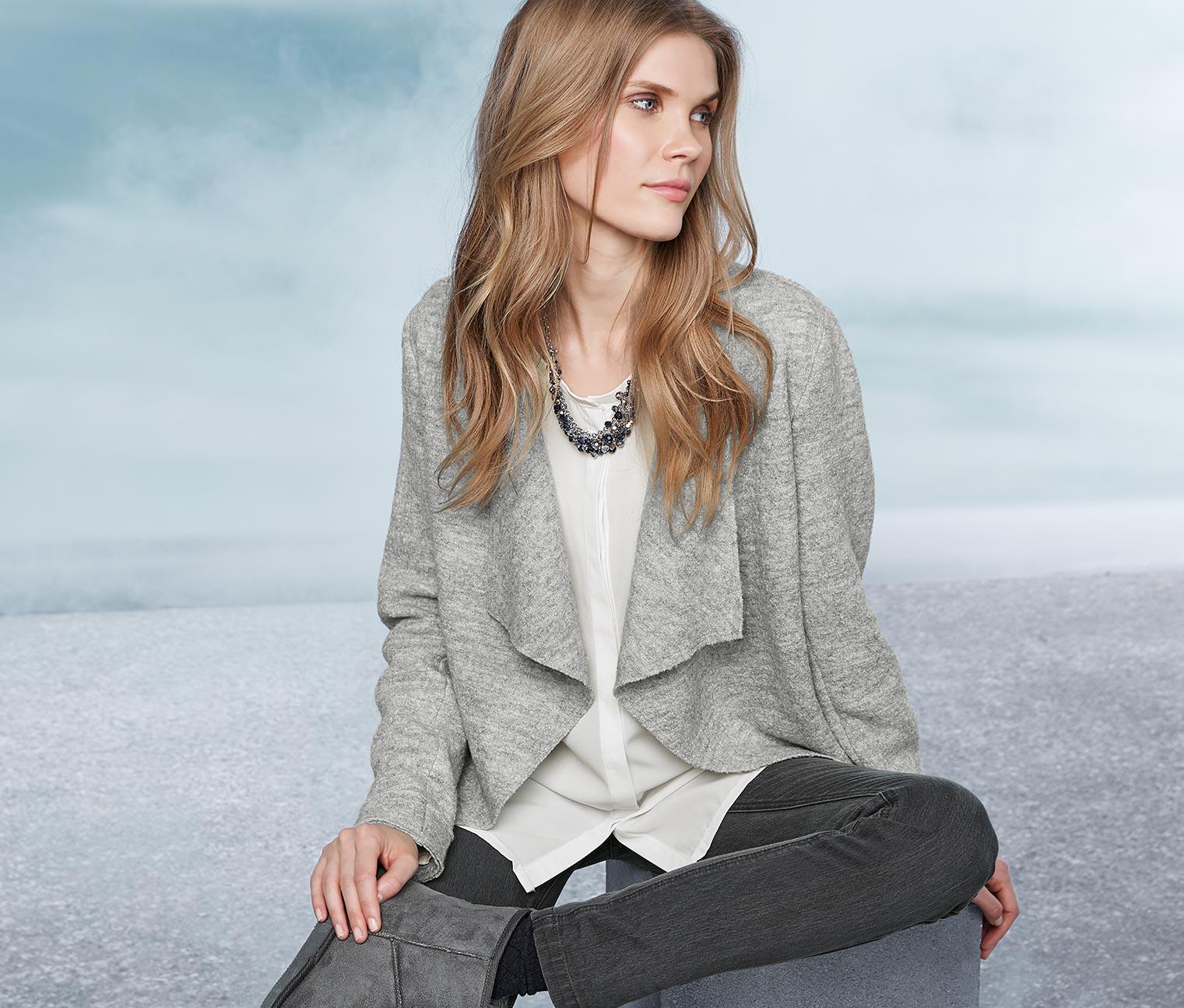 Кардиган TCM Tchibo T1682942171 р. 44/46 Сірий (2478724789) - фото 3