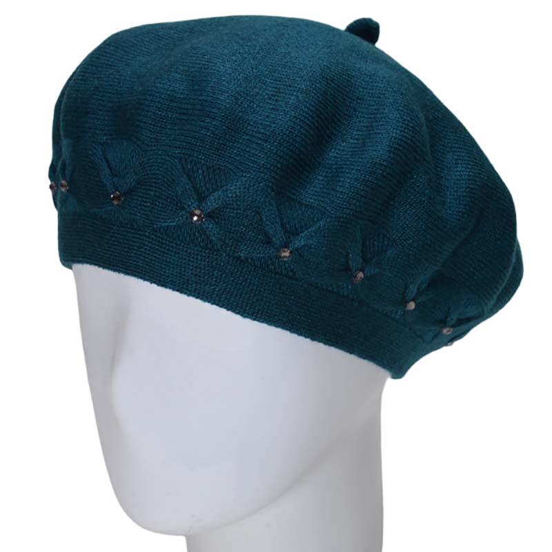 Берет шерстяной Lirus Бянка двойной тонкой вязки Зеленый (87132)