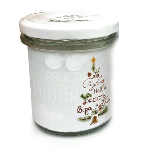 Свеча парафинованя в стеклянной баночке Щасливого Різдва 350 мл (хрс3500006у)