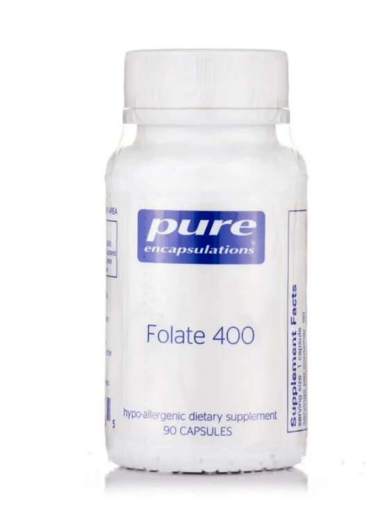 Фолиевая кислота Pure Encapsulations Folate 400 мг 90 Caps (PE-01356)