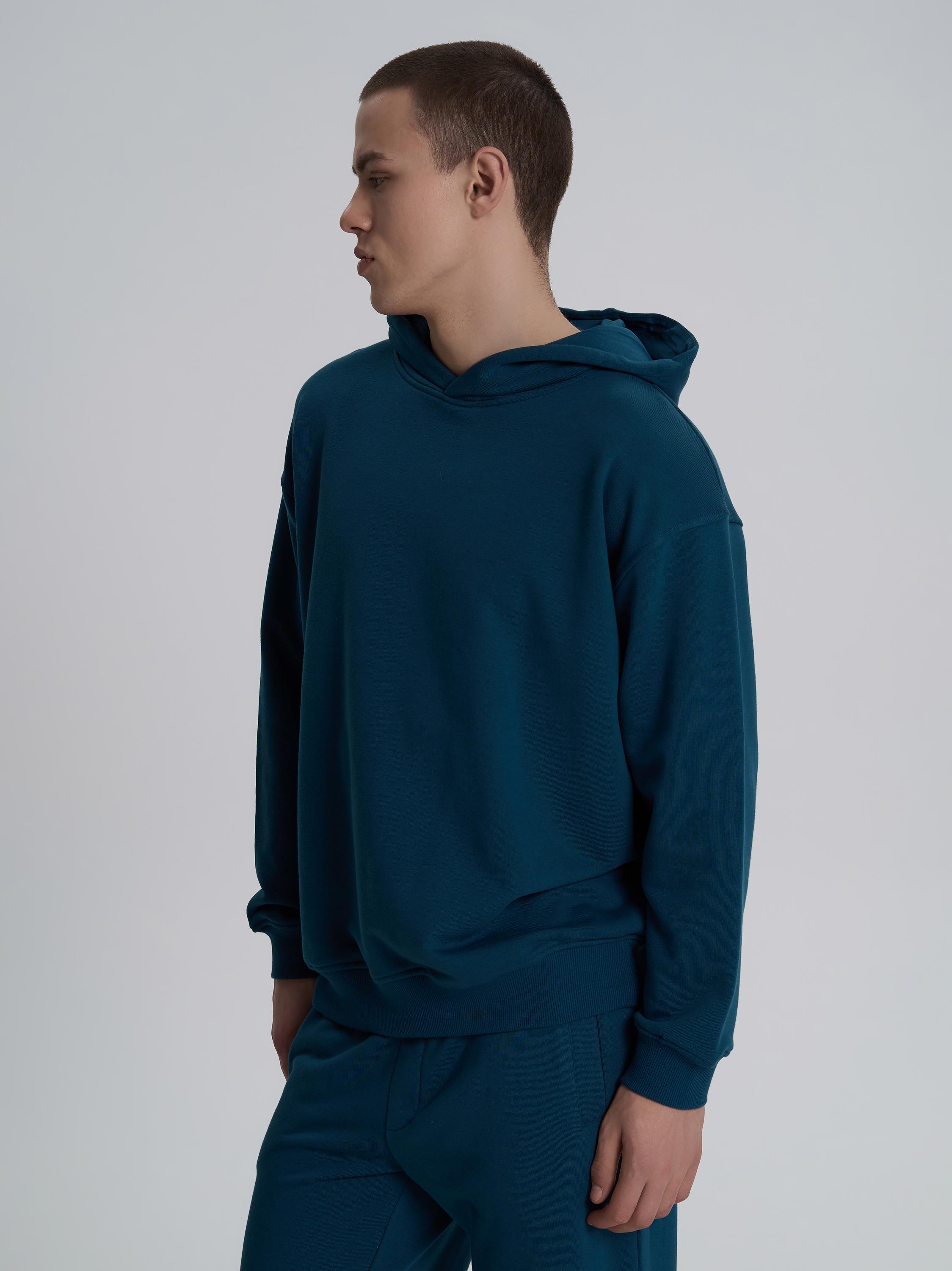 Худі чоловічий без кишені ROZA 240619 XS Синьо-зелений (4824005723681) - фото 11 Худі чоловічий без кишені ROZA 240619 XS Синьо-зелений (4824005723681) - фото 11