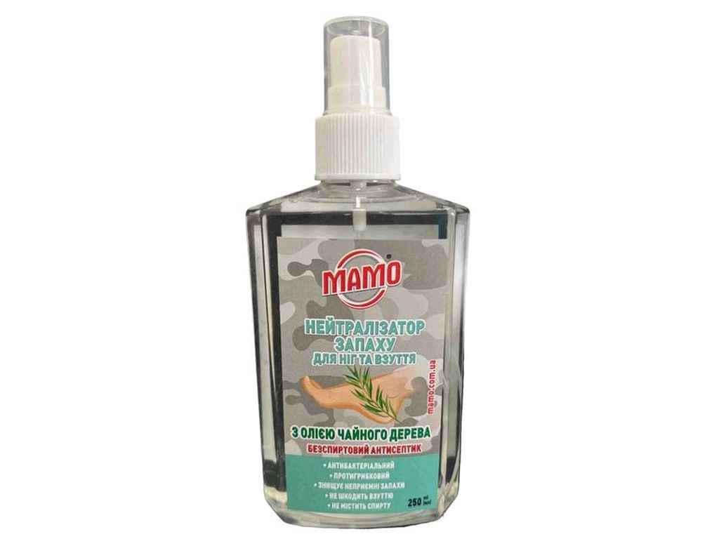 Нейтрализатор запаха для ног и обуви МАМО Масло чайного дерева бесспиртовый антисептик 250 мл