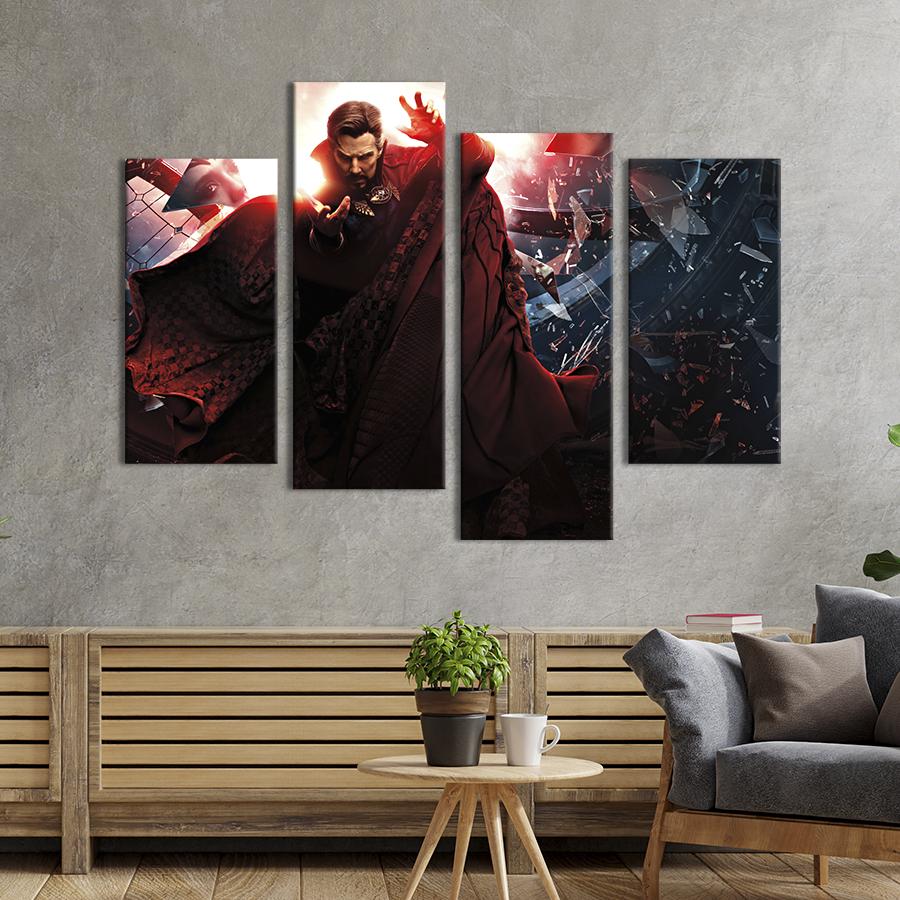 Картина модульная из 4 частей Doctor Strange Marvel Cinematic Universe L 129x90 см (706-42)