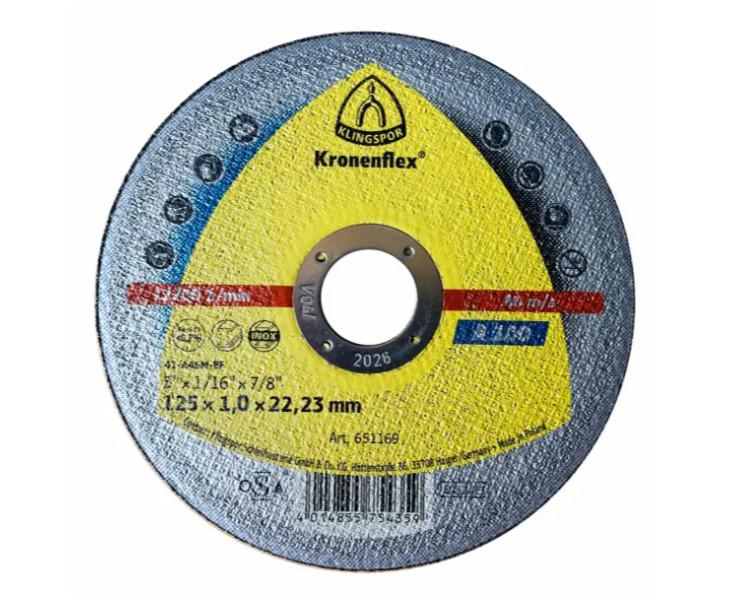 Круг отрезной Klingspor А100 Extra Inox 125х1х22,23 мм (384803)