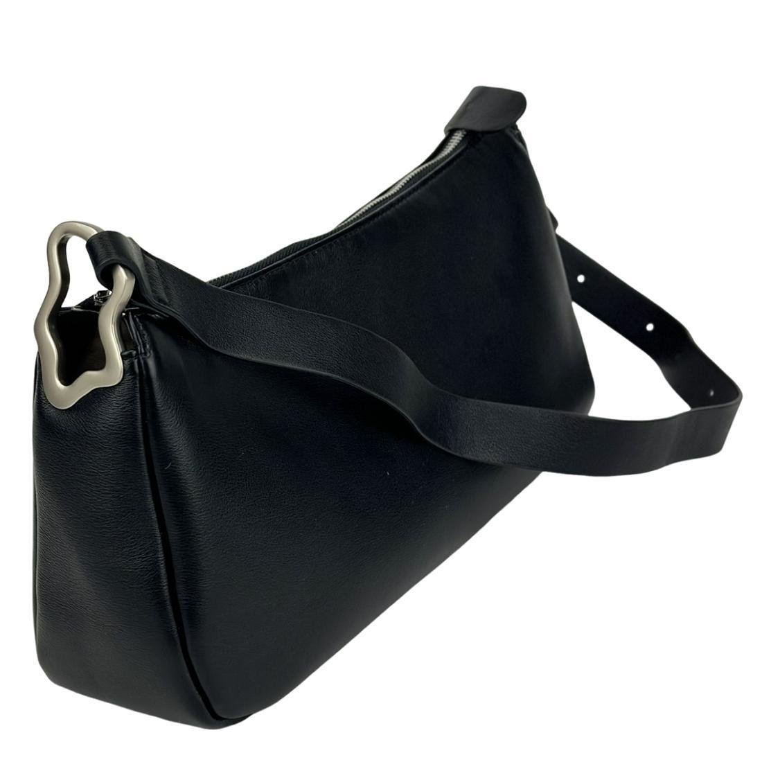 Женская сумка на плечо кожаная UnaBorsetta NW11-6883A Черный (2656560073)