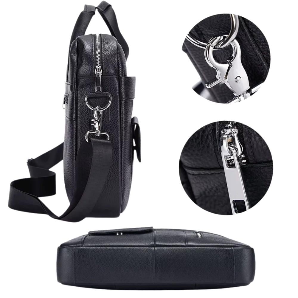 Портфель чоловічий Lorian з натуральної шкіри з відділенням для ноутбука Чорний (LR 251116-black) - фото 10 Портфель чоловічий Lorian з натуральної шкіри з відділенням для ноутбука Чорний (LR 251116-black) - фото 10