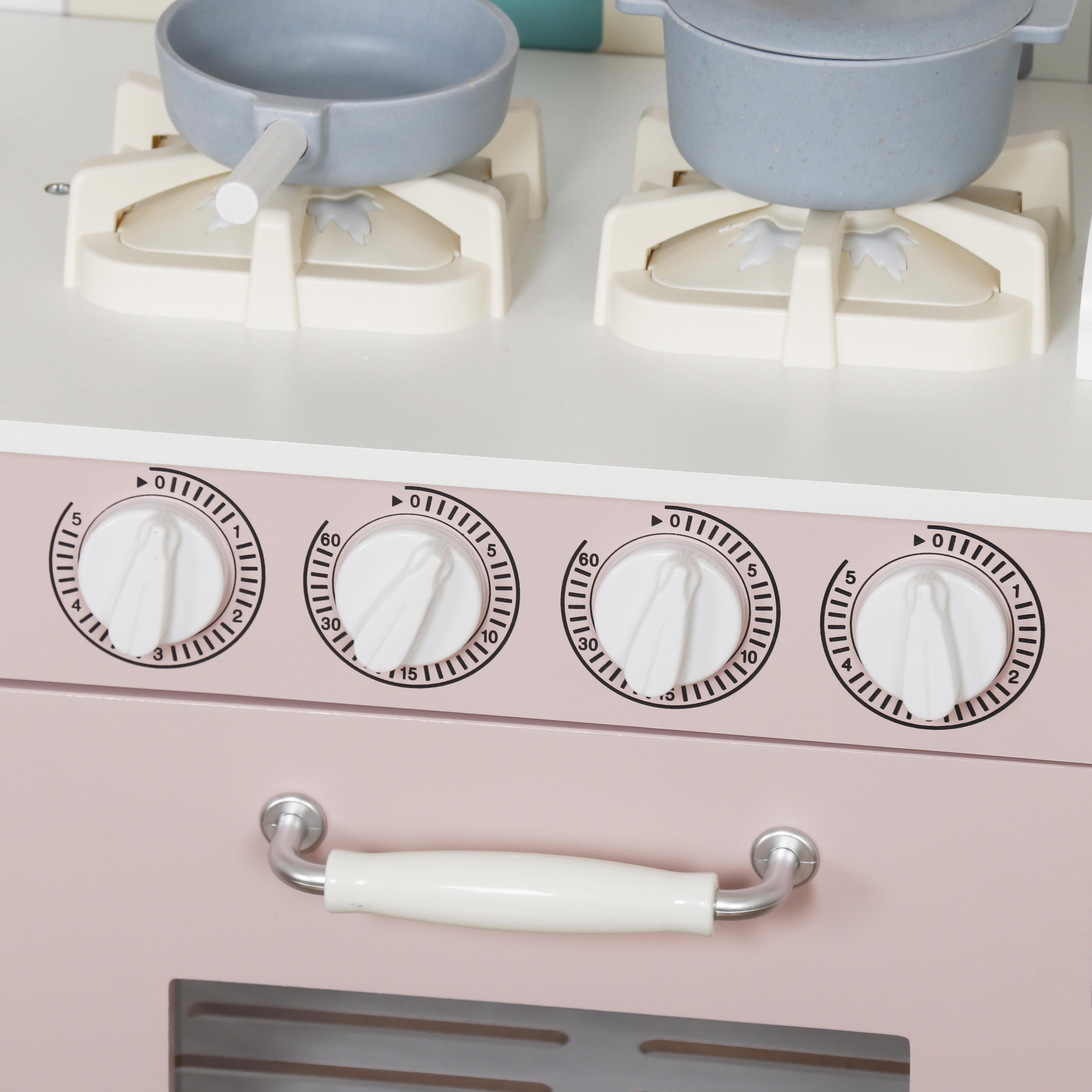 Дитяча кухня Маленький Шеф із плитою та LED-підсвіткою з аксесуарами Pink (2803305465) - фото 3 Дитяча кухня Маленький Шеф із плитою та LED-підсвіткою з аксесуарами Pink (2803305465) - фото 3