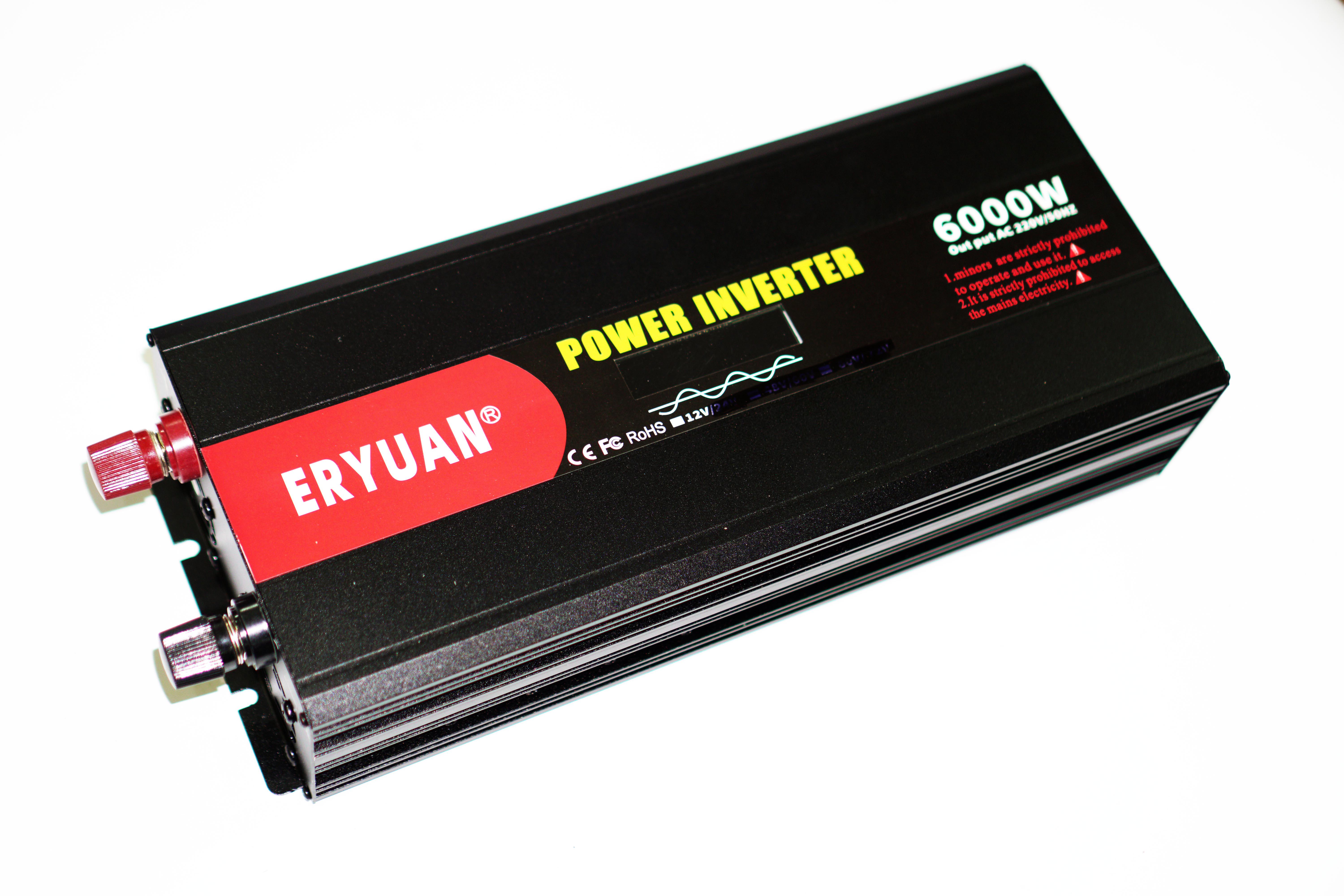 Інвертор перетворювач ERYUAN з чистою синусоїдою для дому 6000 Вт 12-220 В - фото 4