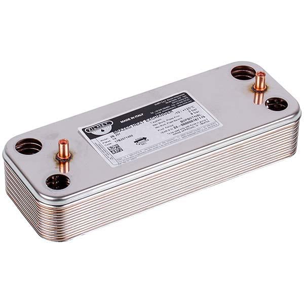 Теплообменник пластинчатый ГВС Zilmet 14 пластин для газового котла Baxi ECO-3/Eco 4S/Luna/Westen Energy 17B2071400 (00000059873)