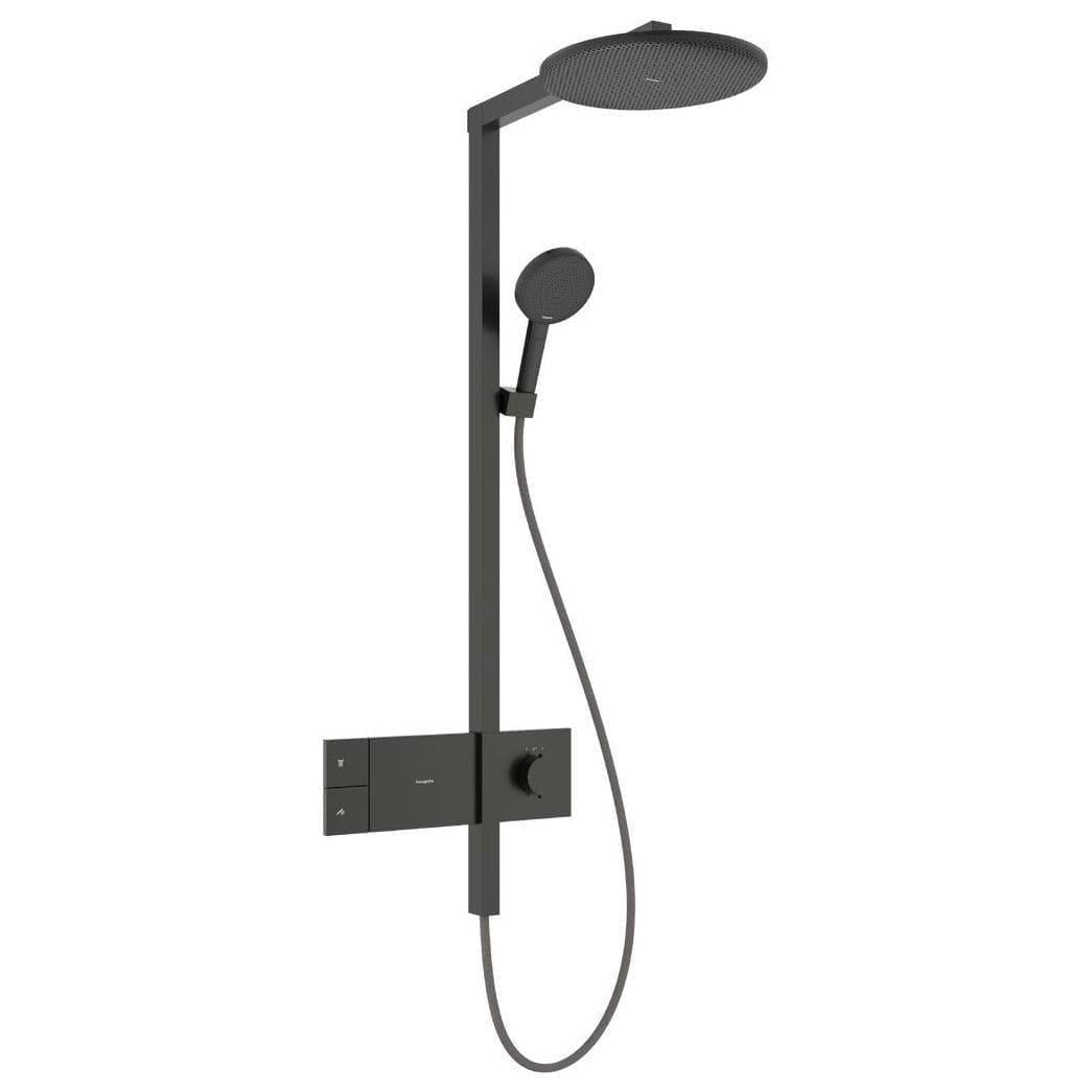 Душевая система Hansgrohe Raindance Alive S 300 1jet ShowerSelect Comfort с термостатом металл Черный/Хром матовый (37521462)