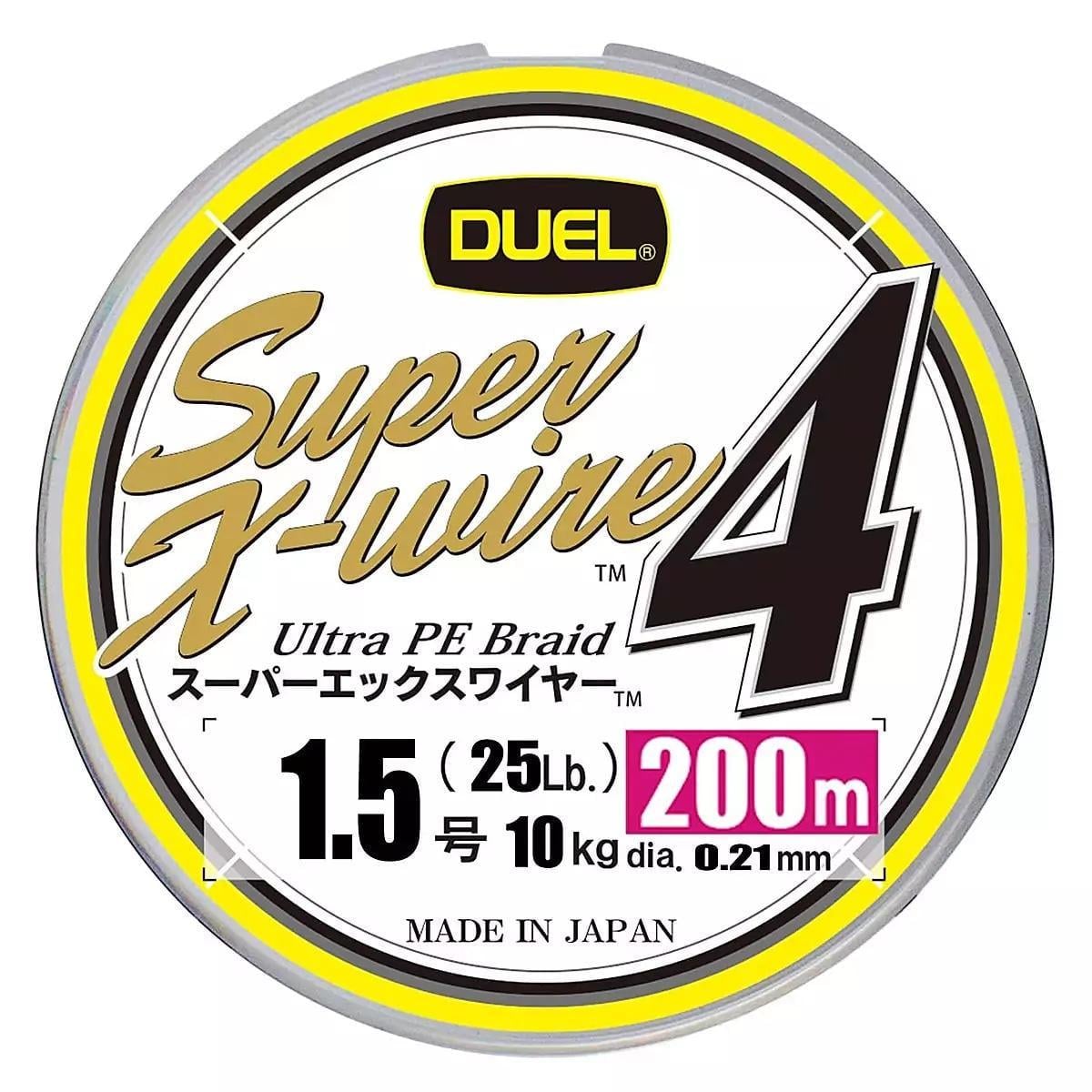 Шнур Duel Super X-Wire 4 5Color Marking #1,5/0,21 мм 10,0 кг 200 м Yellow (2853365724)