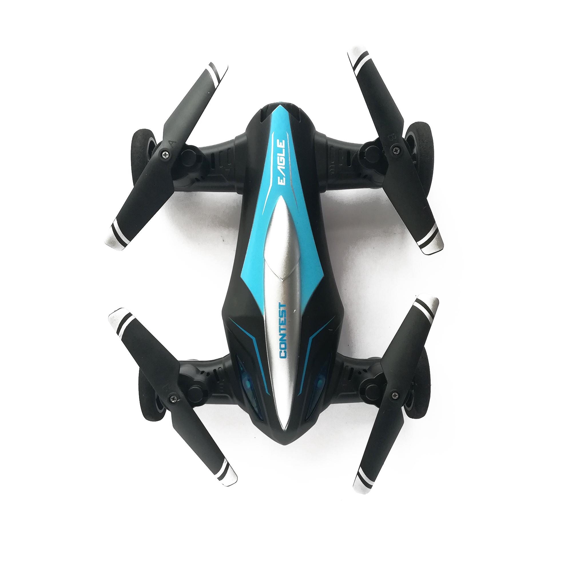 Квадрокоптер на радиоуправлении YP TOYS 13 см с подсветкой на колесах Синий (108753s)