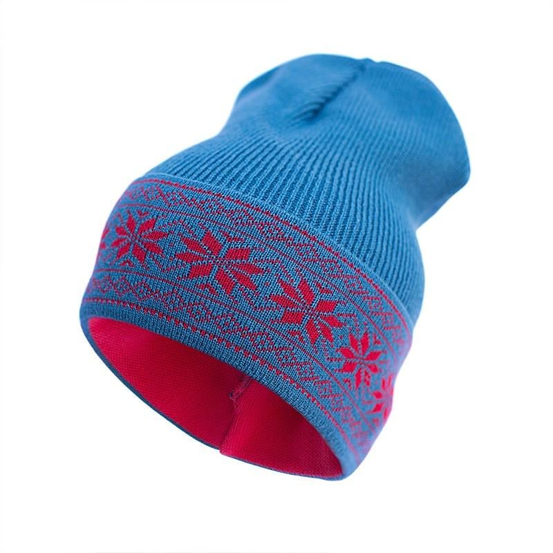 Шапка из шерсти мериноса София 44-48 см Бирюзовый (411-6)