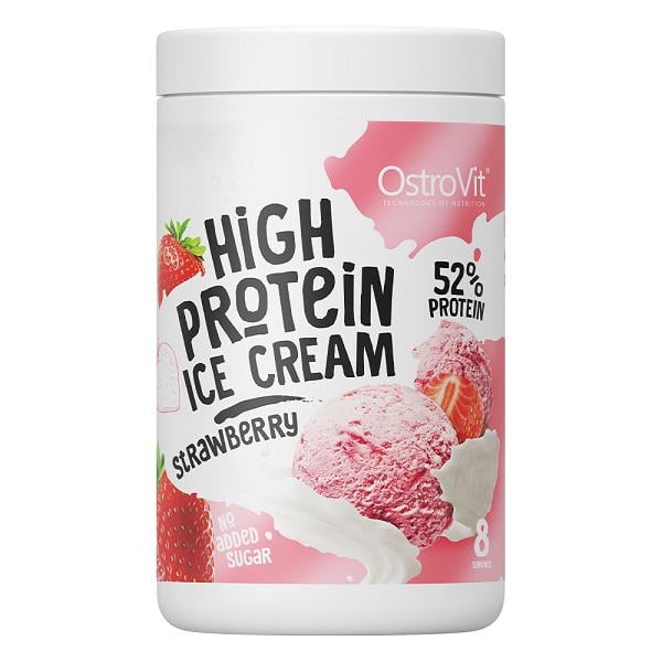 Протеин OstroVit High Protein Ice Cream Strawberry 400 г 8 servings (000020794)