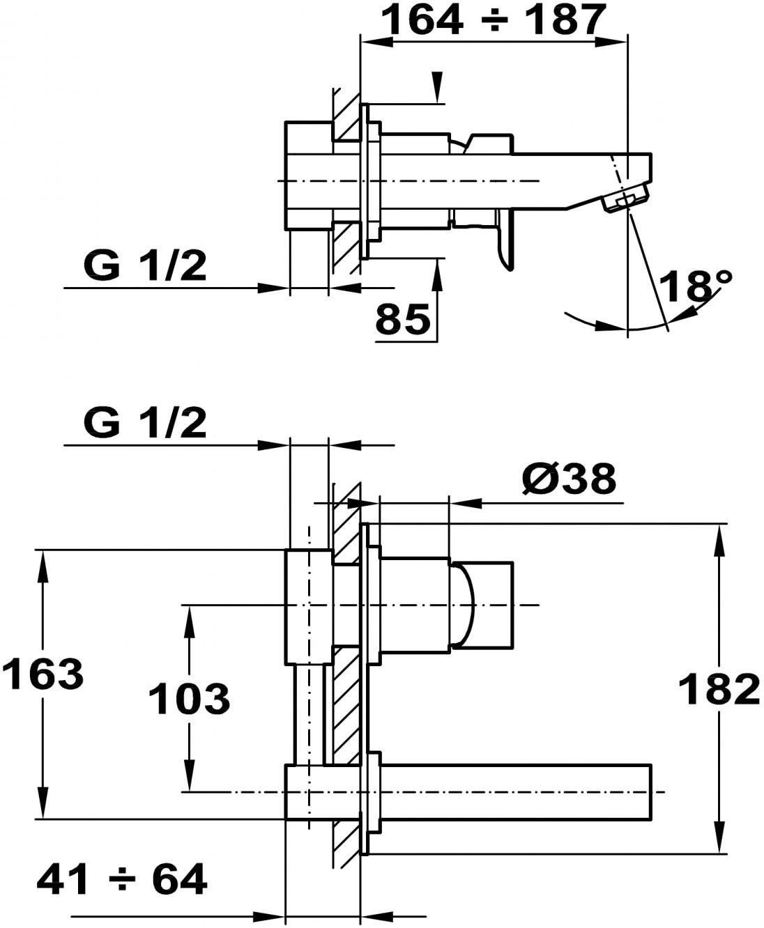 Смеситель для раковины скрытого монтажа Teka FORMENTERA (624610200) - фото 3 Смеситель для раковины скрытого монтажа Teka FORMENTERA (624610200) - фото 3