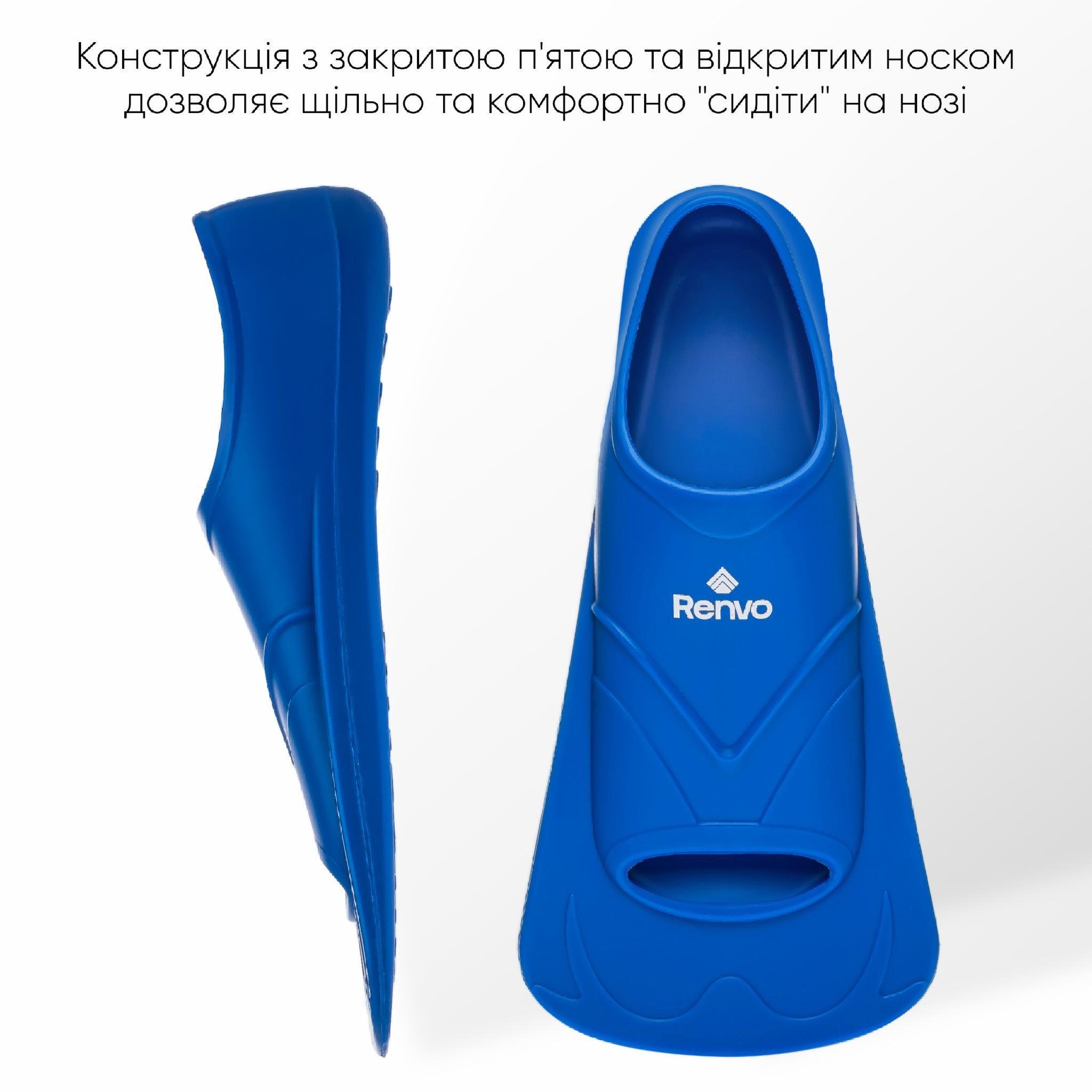 Ласты короткие для тренировки в бассейне Renvo Bustelo с закрытой пяткой р. 32-34 Синий (SF110-04 32-34) - фото 3 Ласты короткие для тренировки в бассейне Renvo Bustelo с закрытой пяткой р. 32-34 Синий (SF110-04 32-34) - фото 3