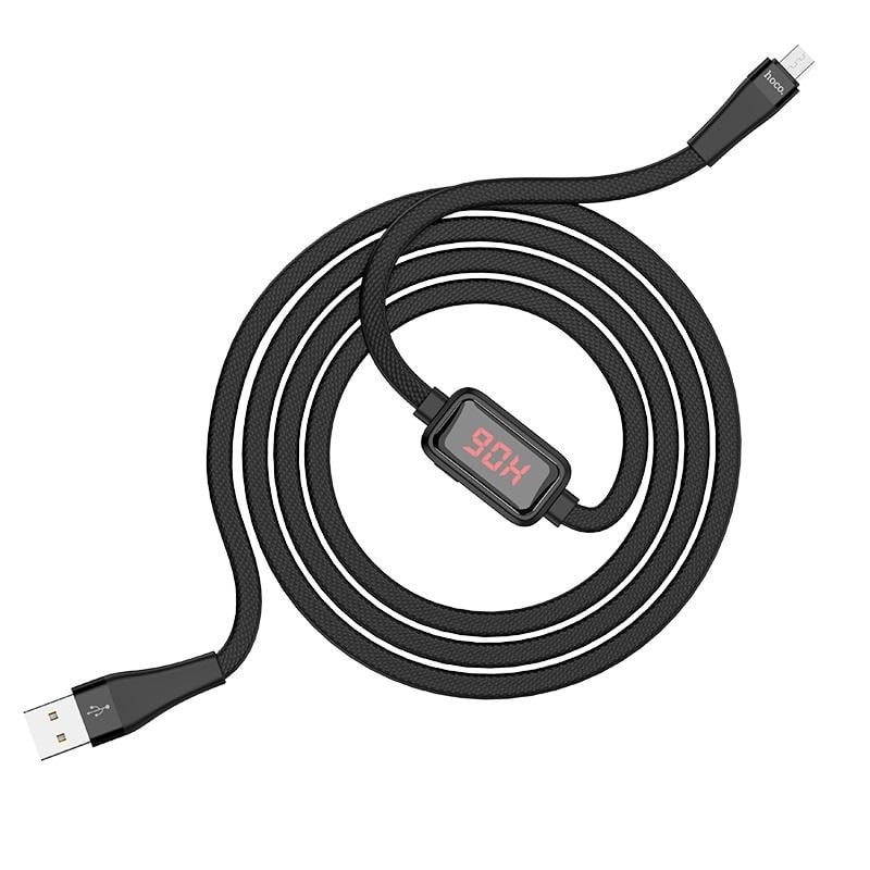 Кабель Hoco Micro USB с таймером S4 1,2 м Black (23754d20)